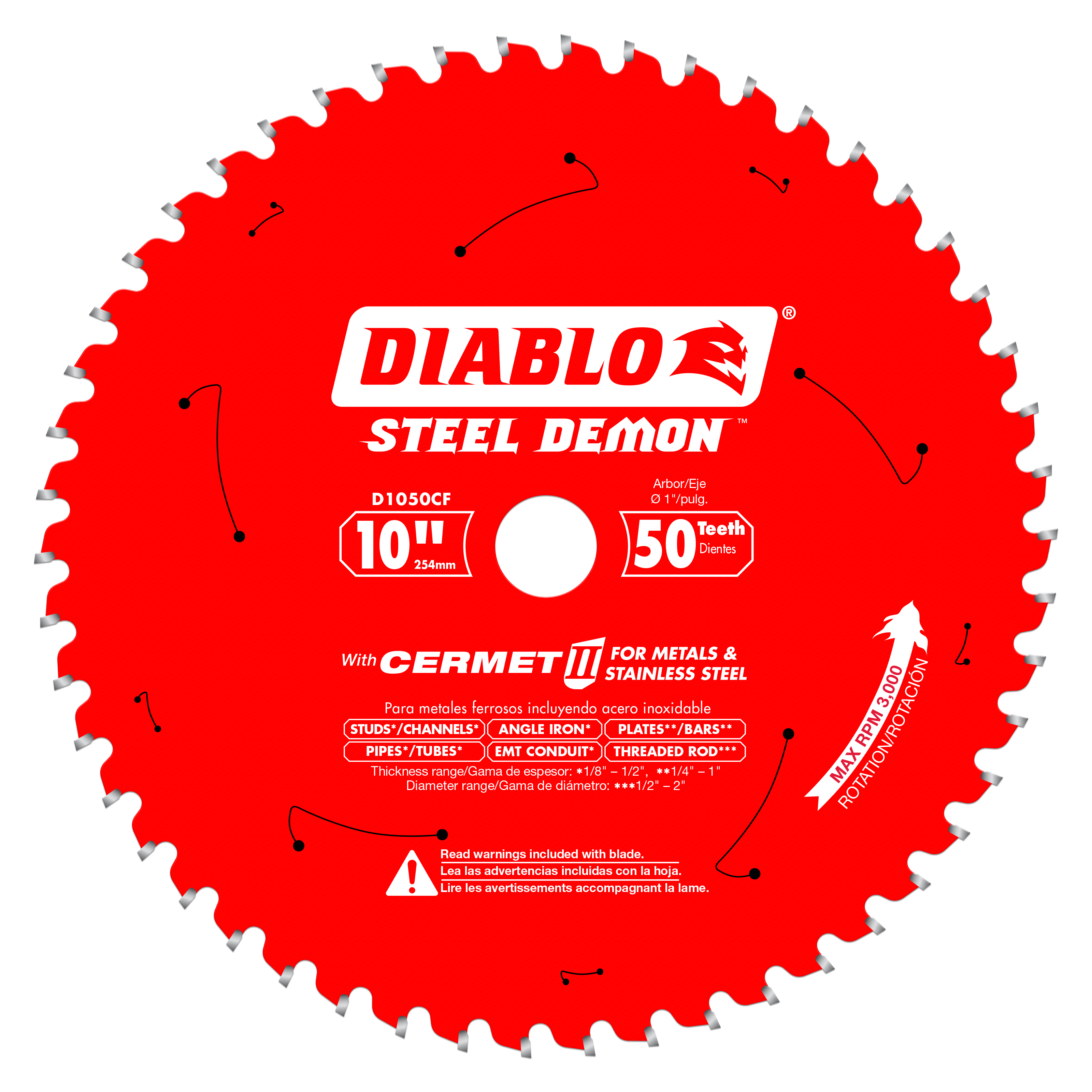 D1050CF Freud 10 In X 50 Tooth Steel Demon Cermet Ii Saw Blade For d1050cf-freud-10-in-x-50-tooth-steel-demon-cermet-ii-saw-blade-for